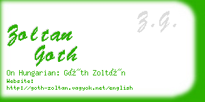 zoltan goth business card